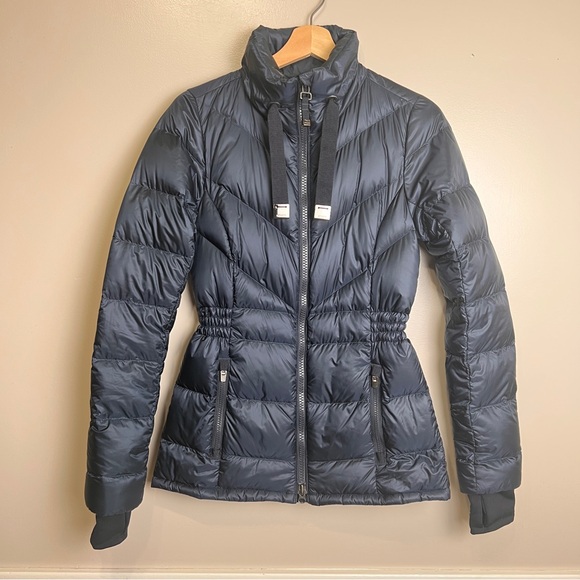 Athleta Women's Navy Blue Puffer Jacket 90% Down Size XXS Like New - Picture 1 of 11